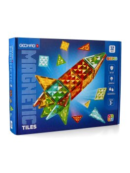 Geomag Magnetic Tiles Gems Rocket - 32 Pz - 1