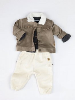 Giacca In-Outdoor Bimbo in Velluto - Sabbia - 4