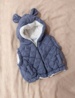 Gilet Imbottito con Orecchie - Jeans Blue - 2