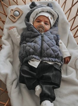 Gilet Imbottito con Orecchie - Jeans Blue - 3