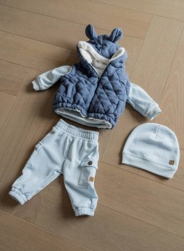 Gilet Imbottito con Orecchie - Jeans Blue - 5