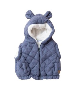 Gilet Imbottito con Orecchie - Jeans Blue - 1