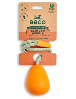 Gioco Palla in Gomma Naturale con Corda Riciclata Beco - 1