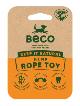 Gioco per Cani Palla in Canapa Naturale con Maniglia Beco - 3