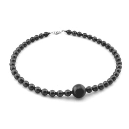 Girocollo in Shungite Tipo 2 e Vetro di Boemia - 1