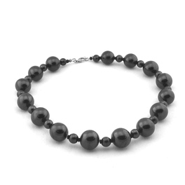 Girocollo in Shungite Tipo 2 - Excelsior - Sfere Alternate 9/18 mm - 1