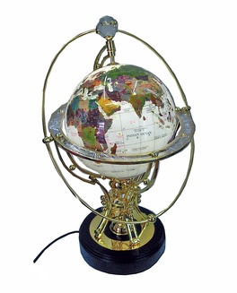 Globo Mappamondo in Madre Perla Illuminato - 22 cm