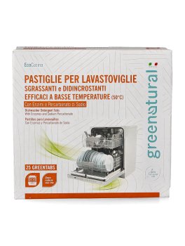 Greentabs - Pastiglie per Lavastoviglie Sgrassanti e Disincrostanti - 25 pz - 1