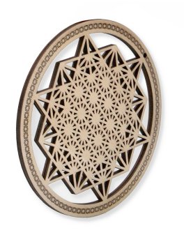 Griglia della Vita in Legno - Tetraedri su Fiore della Vita - 2