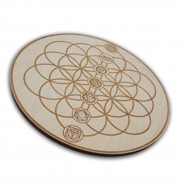 Griglia per Cristalli - Fiore della Vita + 7 Chakra - 2