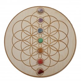 Griglia per Cristalli - Fiore della Vita + 7 Chakra - 3