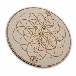 Griglia per Cristalli - Fiore della Vita + 7 Chakra - 4