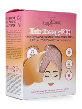 Hair Therapy Duo Box con Maschera Capelli alle Ceramidi e Turbante - 1