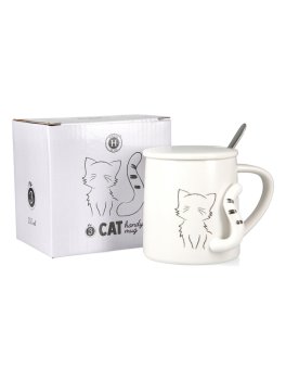 Handy Mug Cat - Tazza in Ceramica con Cucchiaino - 2