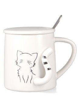 Handy Mug Cat - Tazza in Ceramica con Cucchiaino - 1