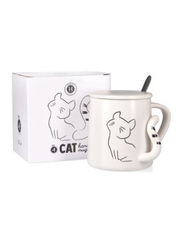 Handy Mug Cat - Tazza in Ceramica con Cucchiaino - 5