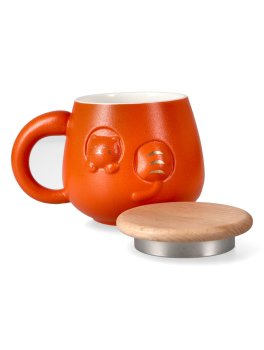 Tazza in Ceramica con Coperchio in Legno - Hidden Cat - 3