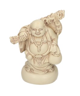 Statuetta Happy Buddha - Finish Avorio - 1