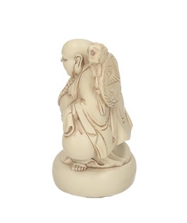 Statuetta Happy Buddha - Finish Avorio - 2