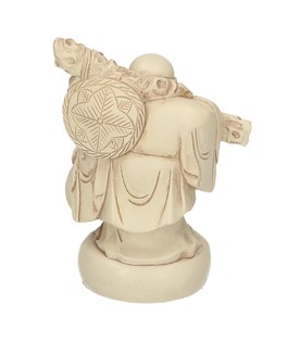 Statuetta Happy Buddha - Finish Avorio - 3