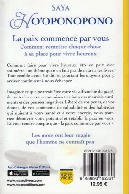 Ho'oponopono - La paix commence à partir de vous — Livre - 2