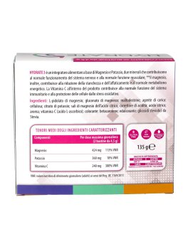 Hydrate 3 - Integratore di Magnesio, Potassio e Vitamina C in Buste - 4