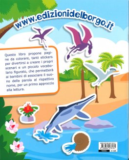 I Dinosauri - Attacca, Colora, Impara — Libro - 2