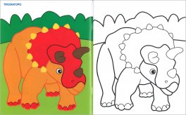 I Dinosauri - Attacca, Colora, Impara — Libro - 3