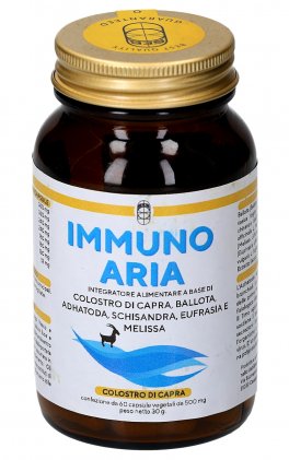 Immuno Aria - Integratore di Colostro di Capra, Ballota Adhatoda, Schisandra, Eufrasia e Melissa in Capsule - 1