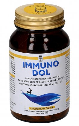 Immuno Dol - Integratore di Colostro di Capra, Artiglio del Diavolo, Frassino, Curcuma, Uncaria e Salice in Capsule - 1