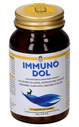 Immuno Dol - Integratore di Colostro di Capra, Artiglio del Diavolo, Frassino, Curcuma, Uncaria e Salice in Capsule