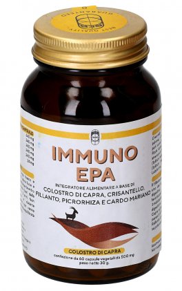 Immuno Epa - Integratore di Colostro di Capra, Crisantello, Fillanto, Picrorhiza e cardo Mariano in Capsule - 1