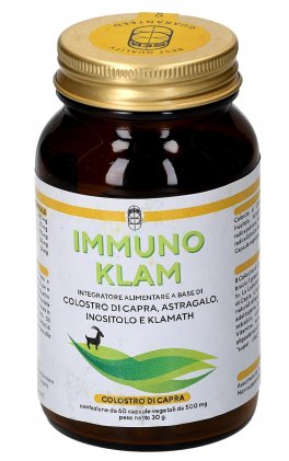 Immuno Klam - Integratore di Colostro di Capra, Astragalo, Inositolo e Klamath in Capsule - 1