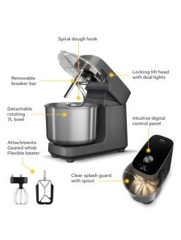 Impastatrice Halo Pro Spiral Mixer - Planetaria Grigio Antracite - 5