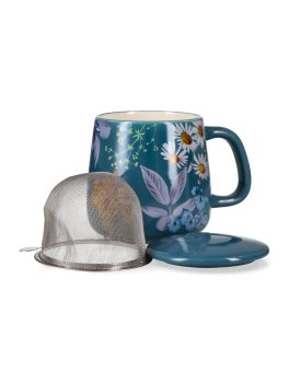 Infusiera con Filtro in Acciaio - Herbal Infuser Blu - 2