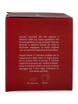 Infusiera in Ceramica con Coperchio e Filtro "Sorsi di Natale" Rossa - 5