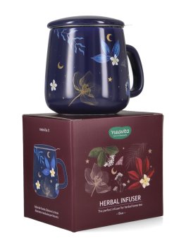 Infusiera in Ceramica con Filtro e Coperchio "Infusi da Favola" - Blu - 2