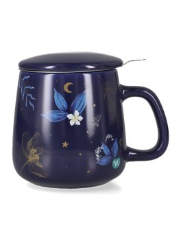 Infusiera in Ceramica con Filtro e Coperchio "Infusi da Favola" - Blu - 1