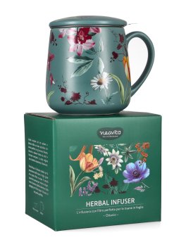 Infusiera in Ceramica con Filtro in Acciaio "Rituali Botanici" - Ottanio - 400 ml - 4