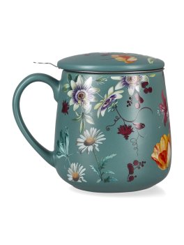 Infusiera in Ceramica con Filtro in Acciaio "Rituali Botanici" - Ottanio - 400 ml - 1