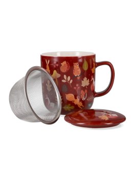 Infusiera in Ceramica con Filtro in accio Inox  "Warmy Tea" - Marrone - 3