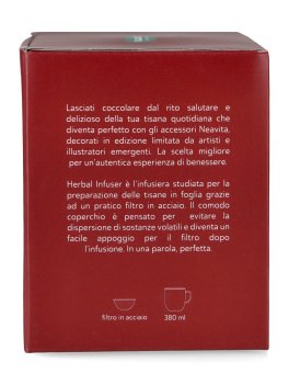 Infusiera in Ceramica con Filtro in accio Inox  "Warmy Tea" - Marrone - 5