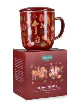 Infusiera in Ceramica con Filtro in accio Inox  "Warmy Tea" - Marrone - 2