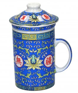 Infusiera in Porcellana Cinese con Filtro e Coperchio - 1