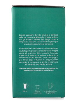 Infusiera in Vetro Borosilicato con Stampa a Fiori - Herbal Infuser - 4