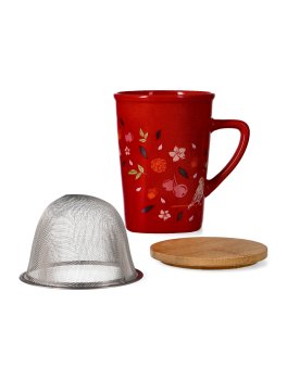 Infusiera in Ceramica con Coperchio in Legno - Herbal Infuser - 2