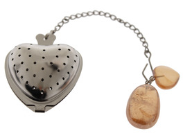 Infusore Tè Cuore con Quarzo Rosa