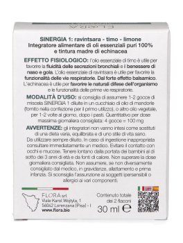 Integraflor - Sinergia 1: Miscela Ravintsara, Timo e Limone Bio + Olio di Mandorle Dolci Bio - 4