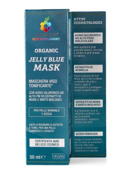 Jelly Blue Organic Mask - Maschera Viso Tonificante Bio - 4