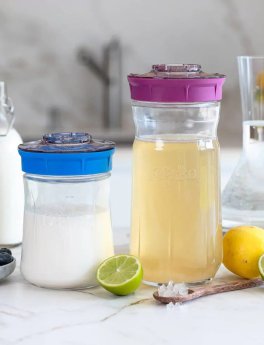 Kefir Fermenter - Kit per l'Autoproduzione del Kefir di Latte o d'Acqua - Grande - 8